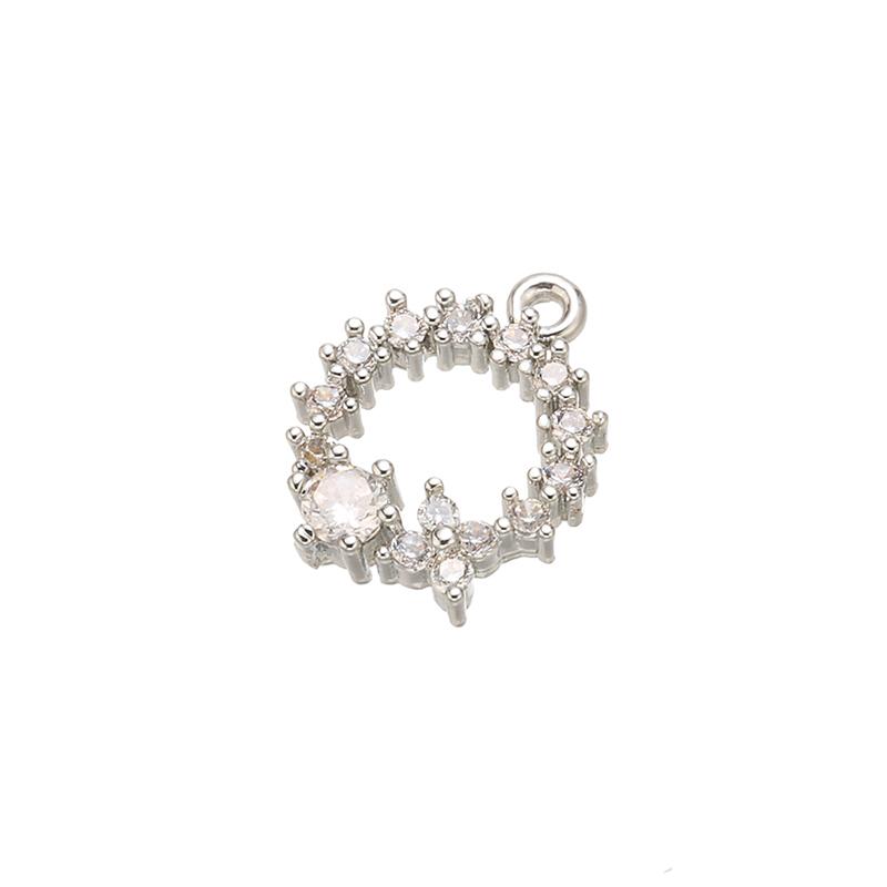 3Pcs/lot,11x13.5mm Crystal Moon Charms Necklace Pendant for Women Handmade Bracelet Jewelry Accessories Making Findings:VD645