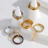 European-American Titanium Steel Stackable Finger Ring - Niche Design