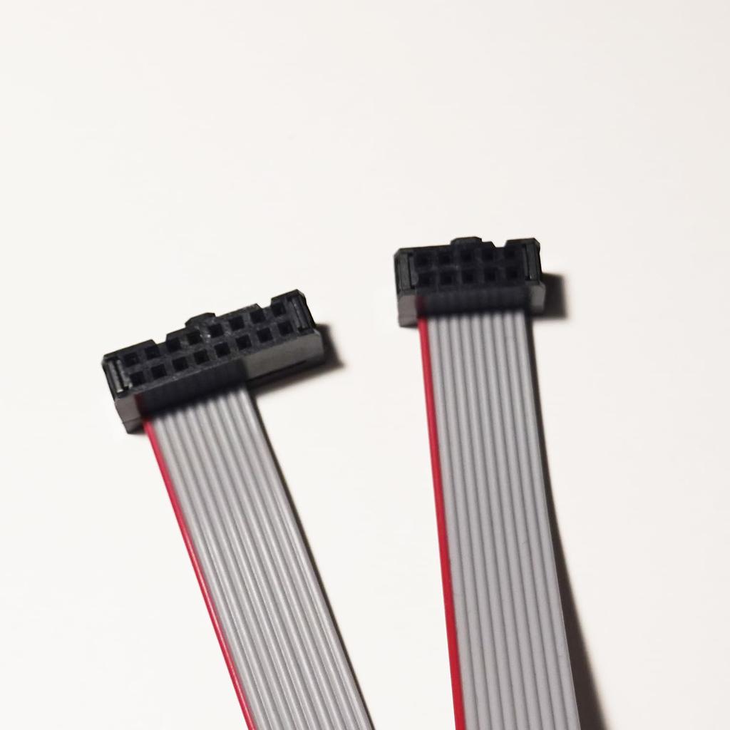 LAMBDA Eurorack Power Pin IDC for Modular Synths Cables, 10-16 Ribbon, 5-Pack (25cm)