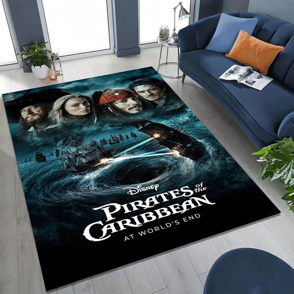 Captain Jack Pirates of The Caribbea Johnny Depp Carpet Rug for Bedroom Living Room Sofa Home Doormat Decor,Non-slip Floor Mat
