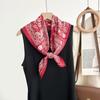 New High-grade Silk-wool Texture 71 Square Scarf, Soft and Skin-friendly Small Scarf, Women's Decorative Double-sided Printed Silk Scarf