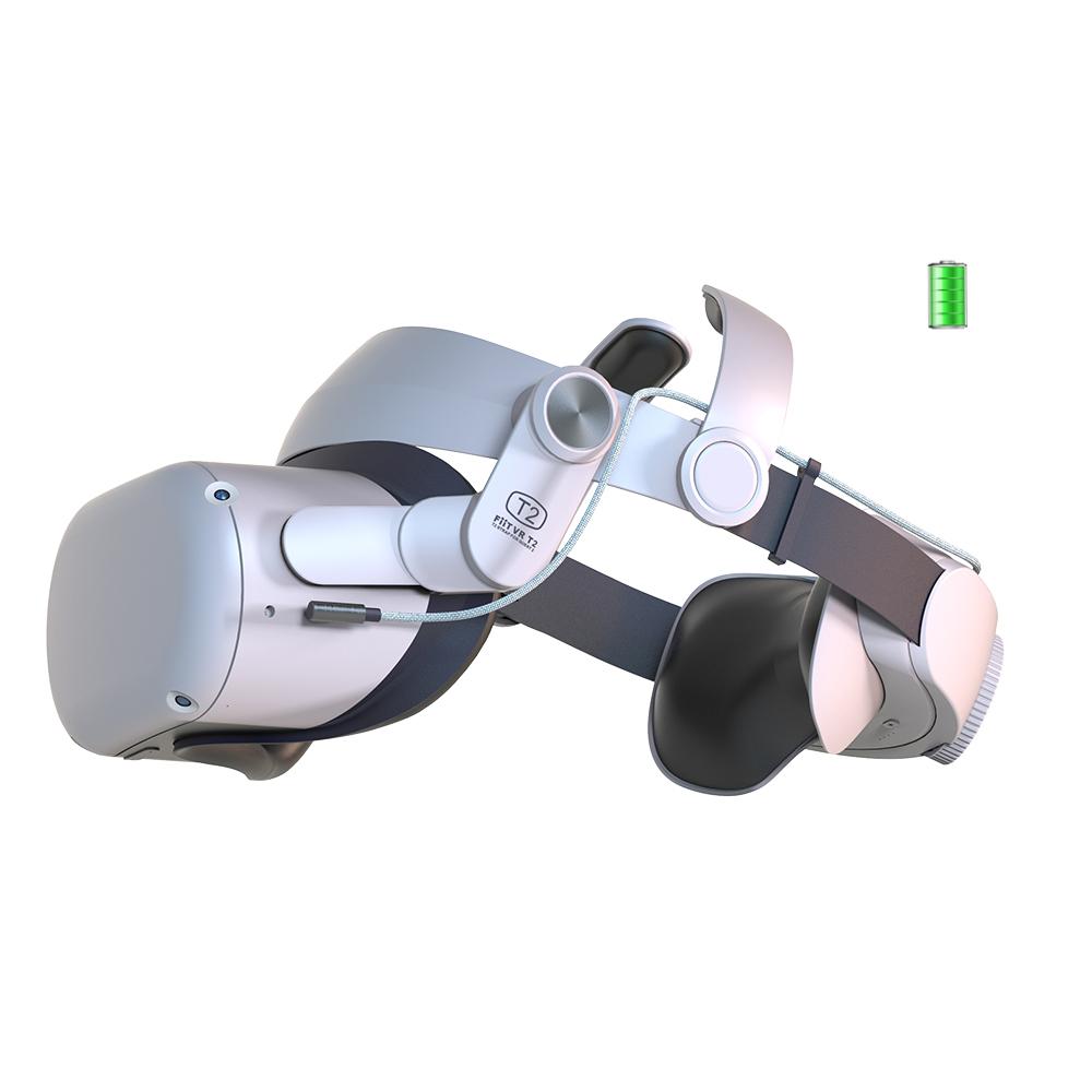 

Ремешок на голову с аккумулятором 5200 мАч для очков Oculus Quest 2 Vr, аккумулятор с магнитной абсорбцией, регулируемый ремешок на голову для аксессуаров Quest 5200Am battery