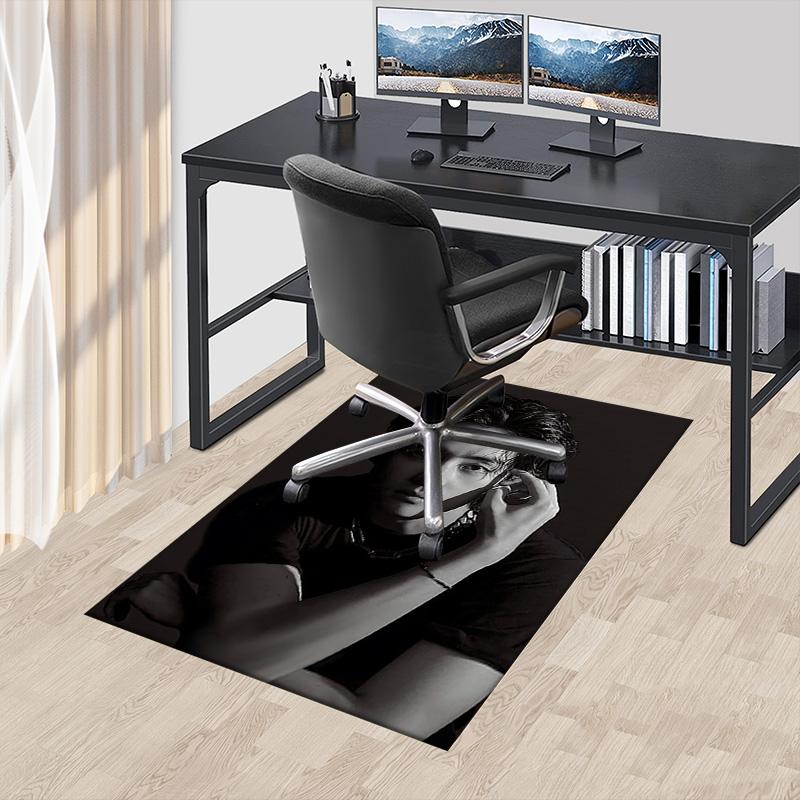 Monochrome Portrait Expression Carpet For Playroom Bedroom Living Room Sofa Home Decorkids Game Area Rug Nonslip Floor Mat