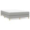 3144167 vidaXL Lit à sommier tapissier avec matelas Gris clair 140x190cm Tissu