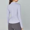 Yoga Wear Long-sleeved Tops For Women With Reflective Strips And Half-zip Sports Tops With Slim Waist And Running Training Fitness Tops