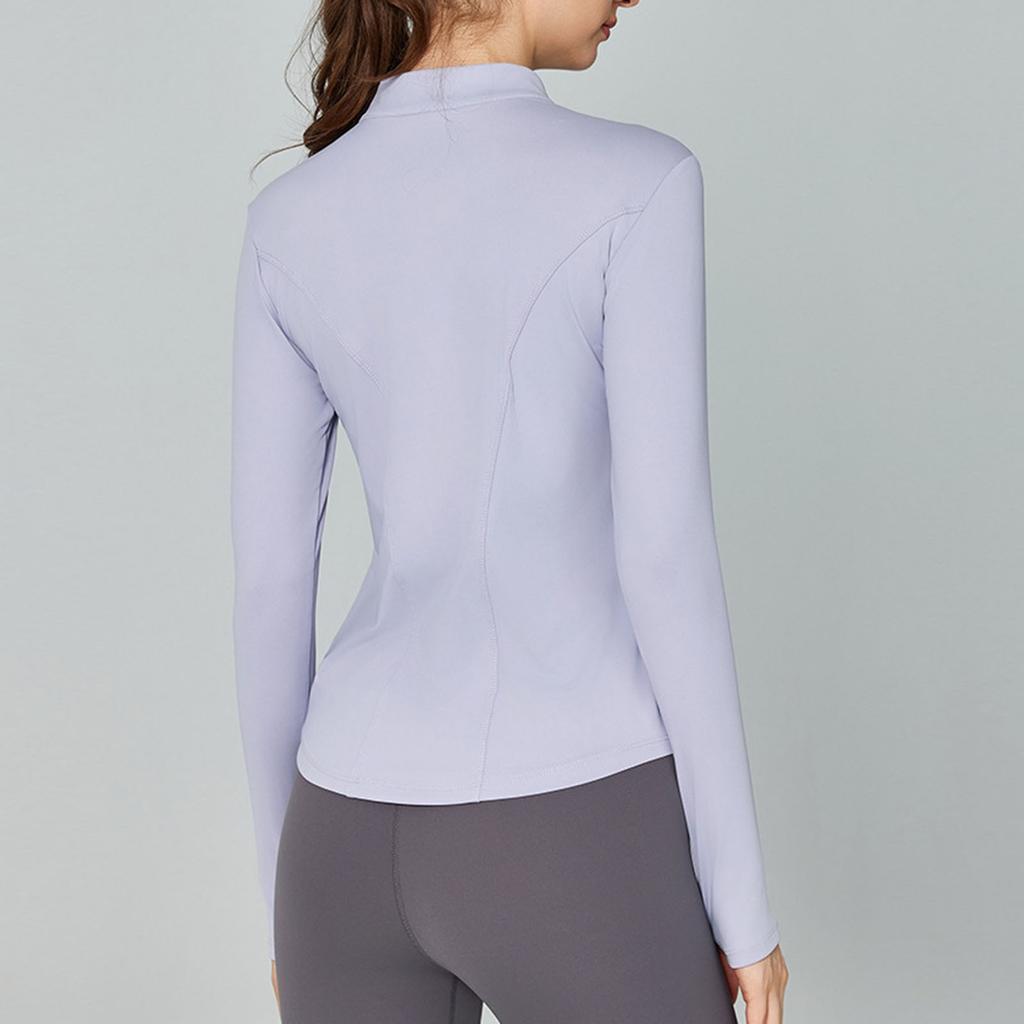 Yoga Wear Long-sleeved Tops For Women With Reflective Strips And Half-zip Sports Tops With Slim Waist And Running Training Fitness Tops
