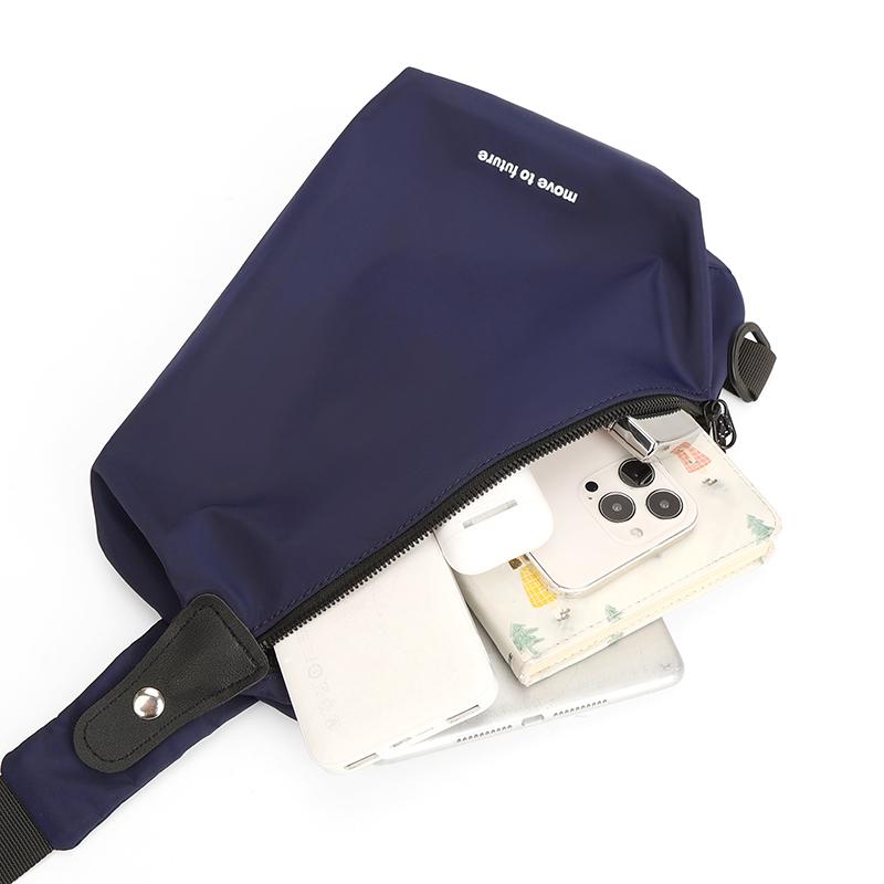 Men's Chest Bag Travel Shoulder Bag Sports Cycling Mobile Phone Bag Women's Solid Color Crossbody Bag Commuter Bag