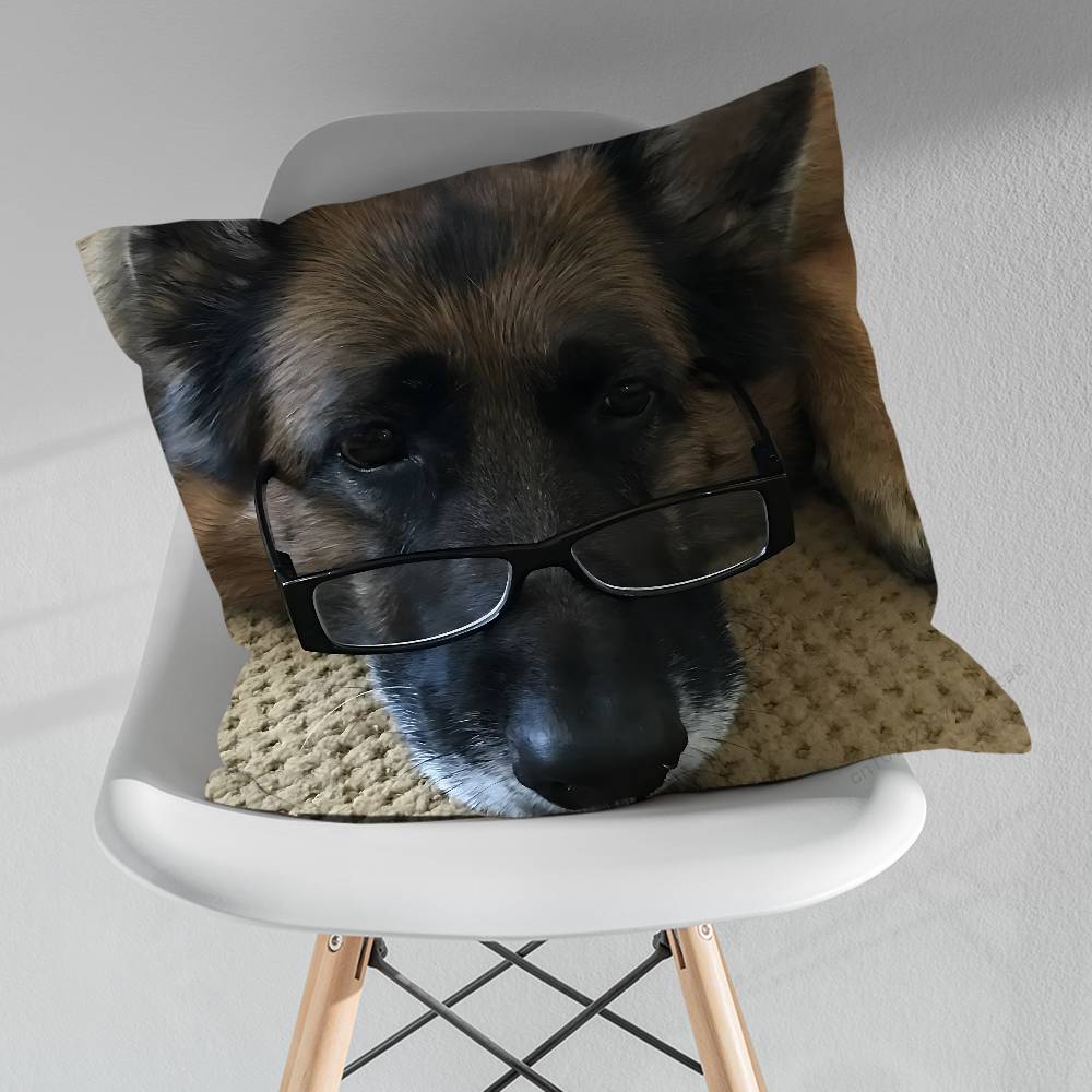 German Shepherd Dogs Various Sizes Square Pillow Case For Car Home Bedchamber Decor Birthday Gift