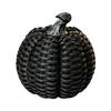 Halloween Faux Wicker Resin Pumpkin Decoration for Tabletop Fireplace Mantel Seasonal Home Accent Indoor Outdoor Display