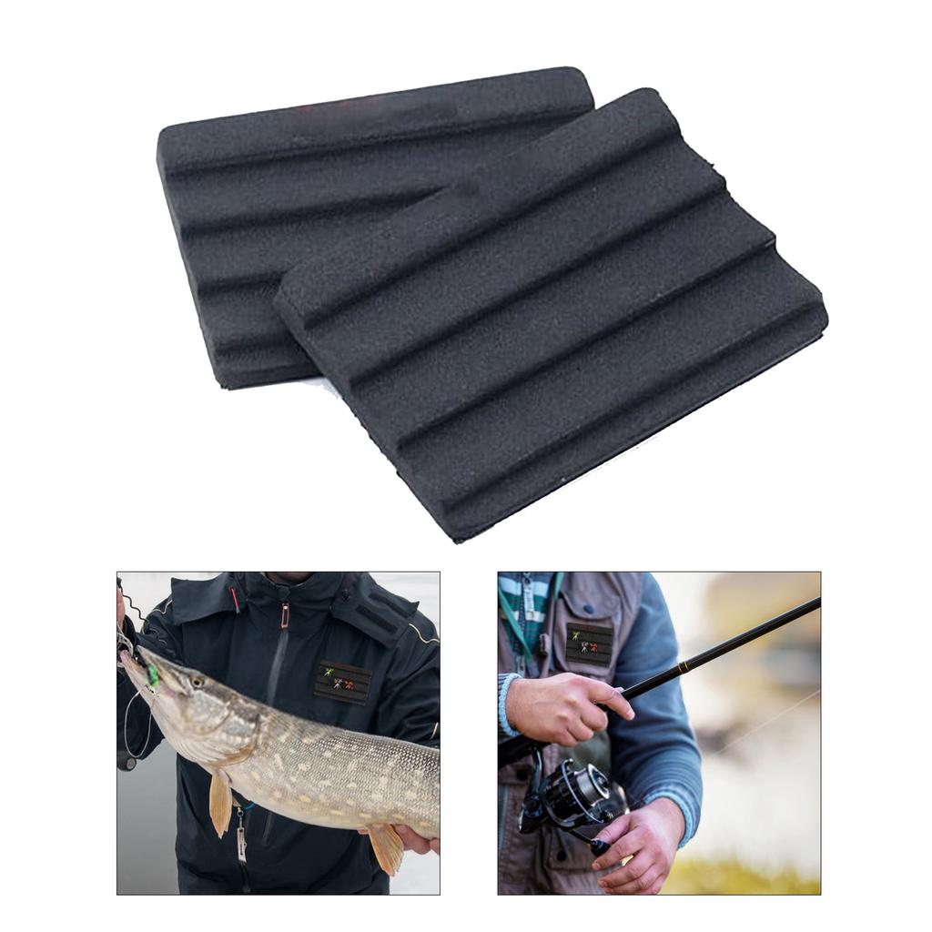Fly Fishing Hook Storage Organizer Ripple Foam Breastplate with Sticker Back Hook Keeper Fly Fishing Tackle Acccessories