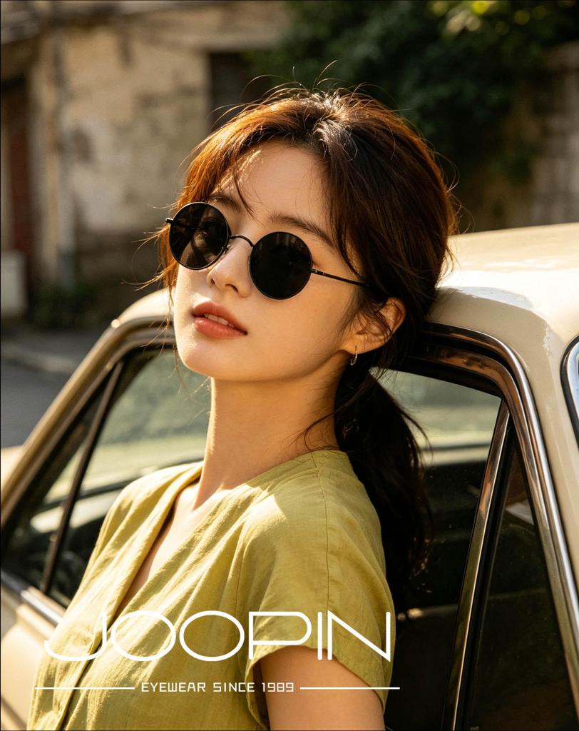 Joopin Sunglasses Polarized Round UV400 Protection Lightweight Fishing Driving Hiking Black Women's Men's