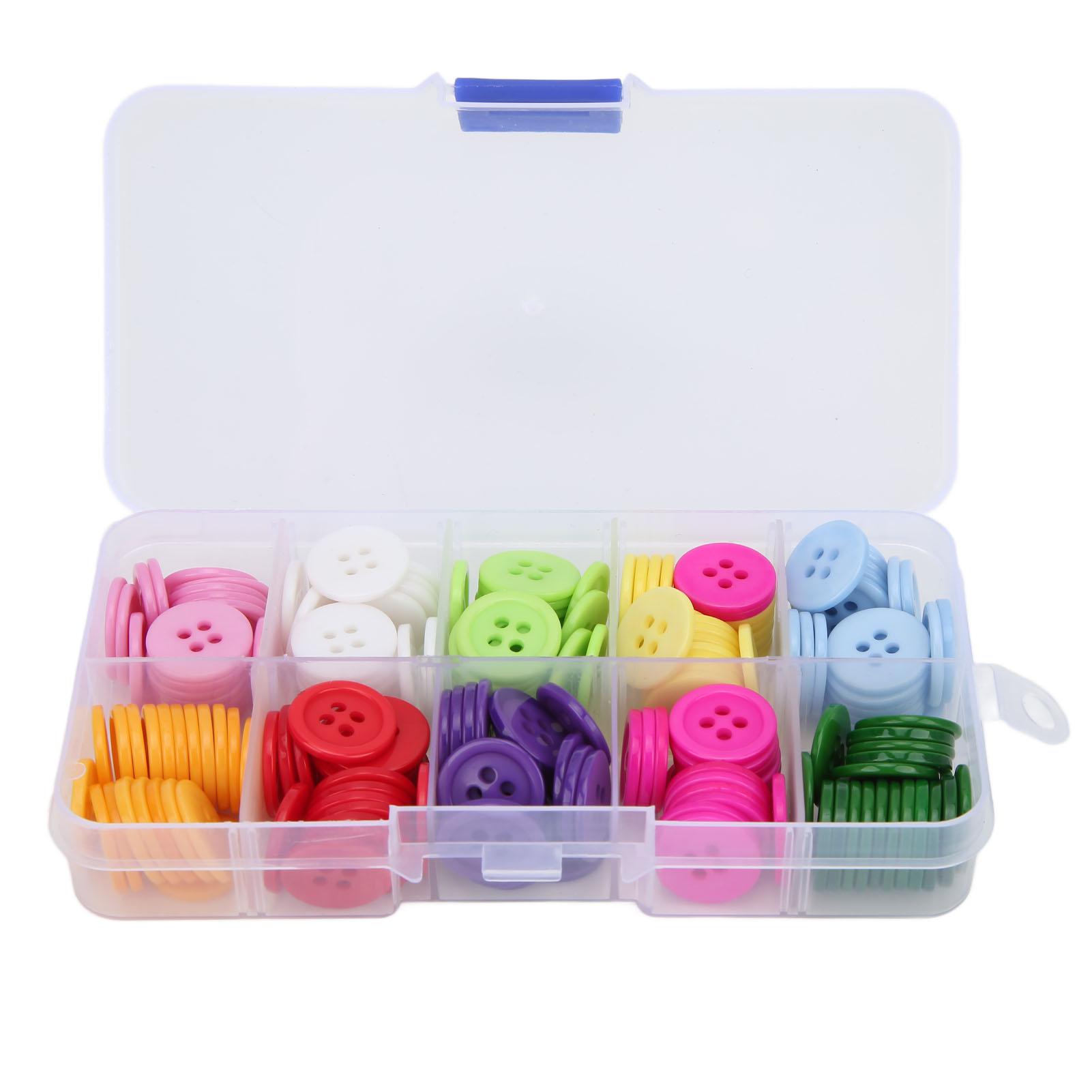 

200Pcs Resin Buttons 4 Holes 15mm Colorful Children s Clothing Decoration Accessories