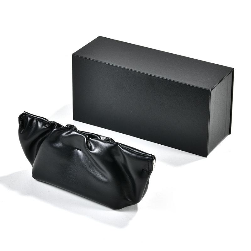 GM Black-framed brown sunglasses for women, made of acetate, natural look, popular online, sunset color, UV protection, yellow lan Men s Sunglasses Cloud Bag