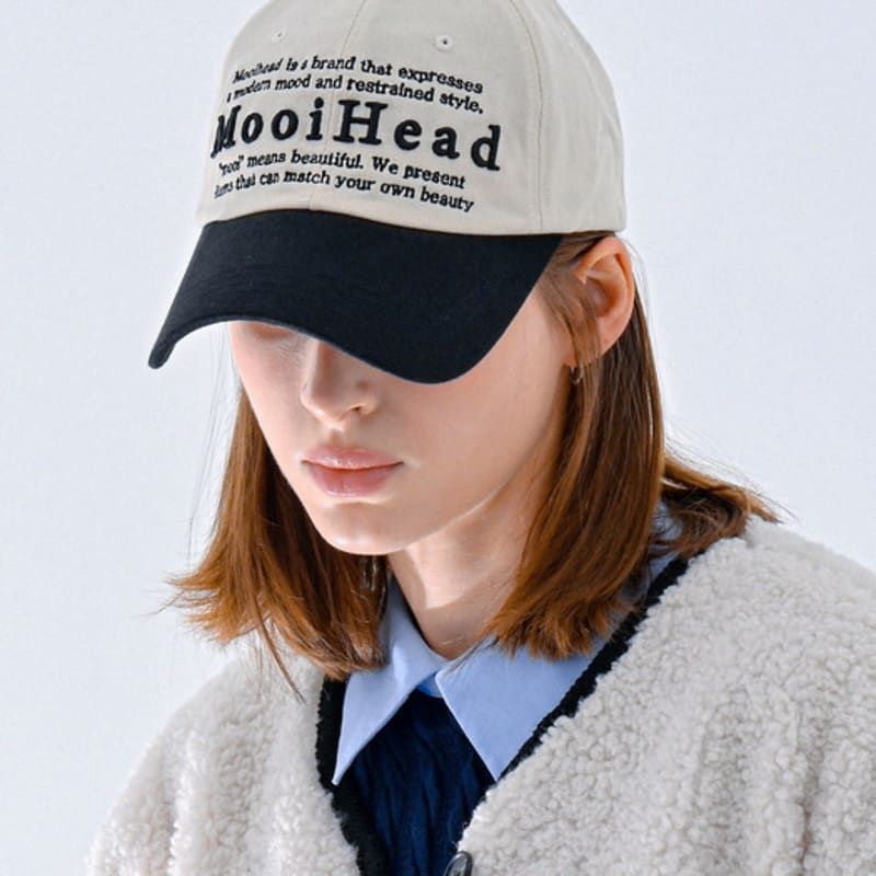 MooiHead Lettering Signature Two-Tone Ball Cap_5 Colors