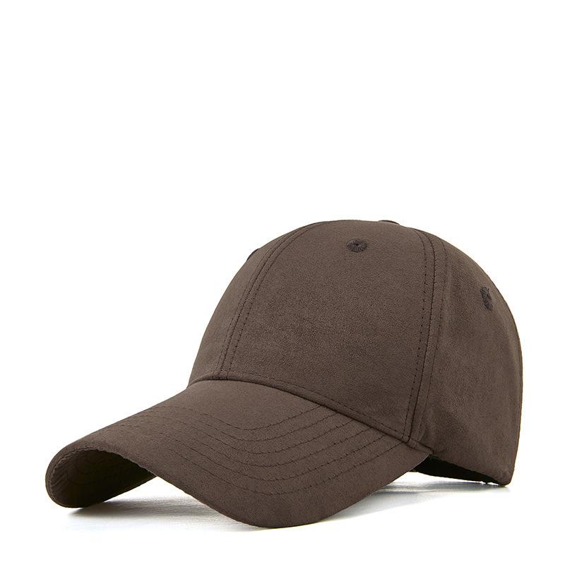 

Faux Leather Suede Baseball Hat Men And Women All-Match Trend Simple Cap free size55-59cm adjustable