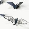 New Style 48PCS 3D Hollow Out Bat Sticker Mix Various Size Black Horror Bat Sticker Halloween Festive Atmosphere Decoration ZYF