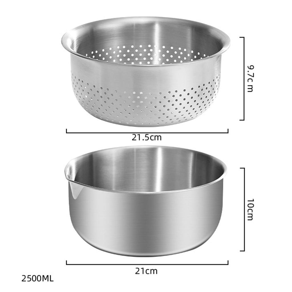 Draining Basket Stainless Steel Tool Home Use Versatile Multifunction Fruit Drain Bowl for Strawberry Vegetables Grapes Fruits