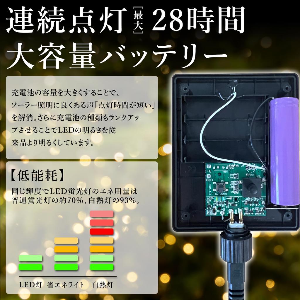 KIMOC Solar Illumination Garden 30m 300 Outdoor Garden IP65 8 Automatic Nighttime Suitable for New School Solar Large Decorative Light Light, LED,