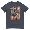 American Usa Flag Christian Cross Patriotic (On Back) Tshirt