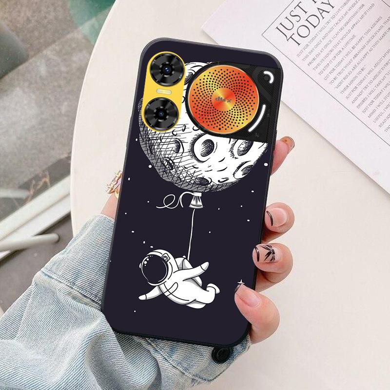 For ZTE nubia Music 2 Phone Case astronaut Silicone Camera Protection Back Cover For ZTE nubia Music 2 Music2 Funda Coque Capa