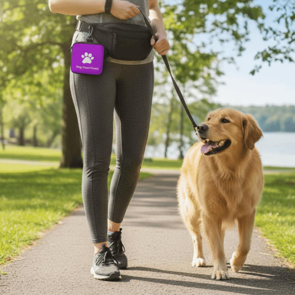 Zipper Closure Pet Training Reward Pouch Leak-Proof Pet Snack Container  Outdoor Training