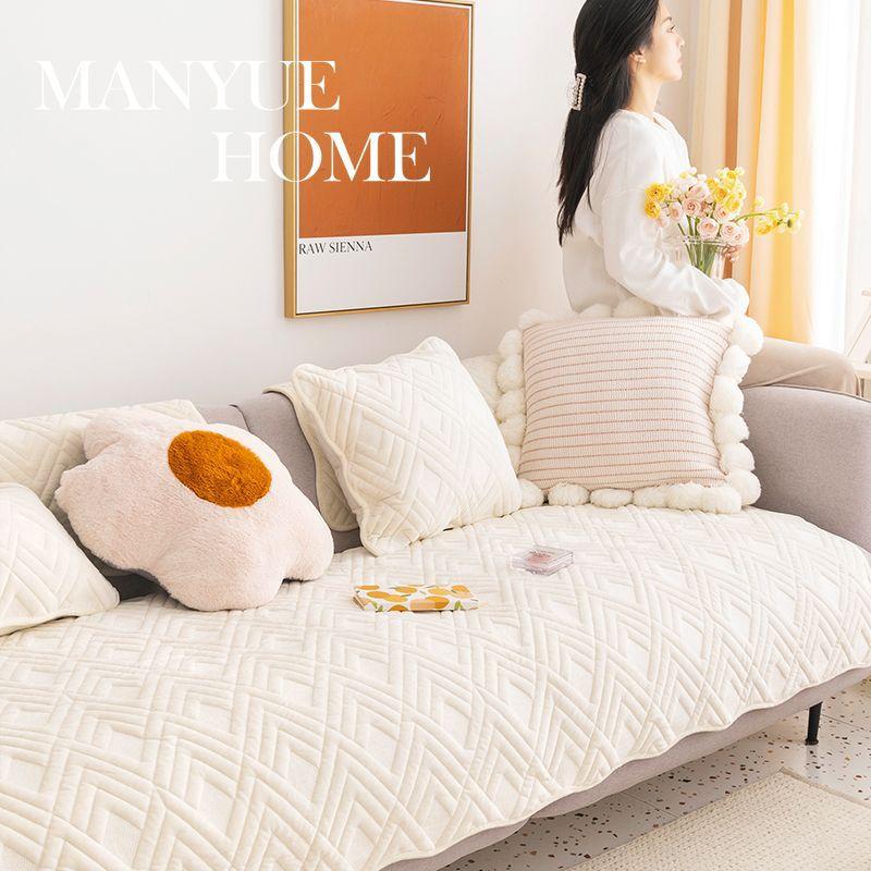 New Fashion Nordic Ins Wind Plush Sofa Cushion Sofa Towel Simple Modern Seat Cushion Four Seasons Autumn And Winter Sofa Cover