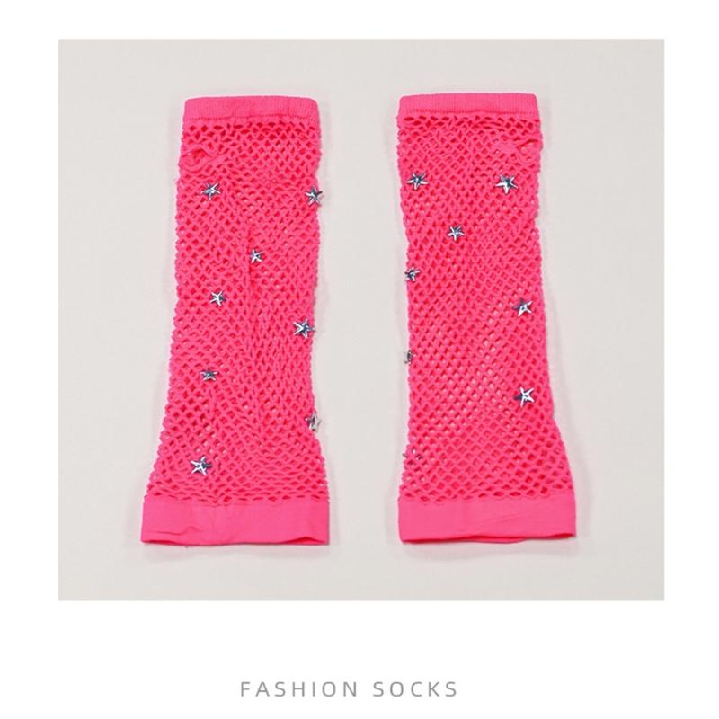 Fishnet Gloves for Women and Girls In Theme Party Comfortable To Wear Elastic Nightclub Fishnet Gloves Hollow