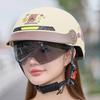 Open Face Motorcycle Helmet Scooter Helmet With Sun Visor Protective Head Gear Quick Released For Cycling Skateboard ATV