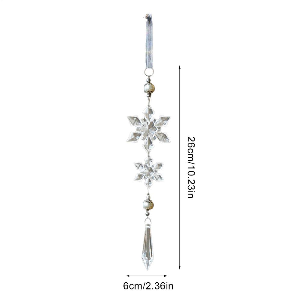 Snowflake Ornaments 2D Acrylic Snowflake Pendant Charm Christmas Ornaments For Winter Party Indoor Holiday Ceiling Office