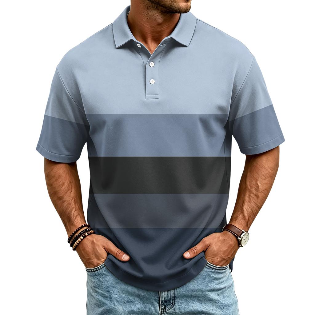 Men's Casual Quick Dry Mesh Polo Shirt Lightweight Breathable Golf Performance Shirt with Button Collar for Outdoor Sports and Everyday Wear