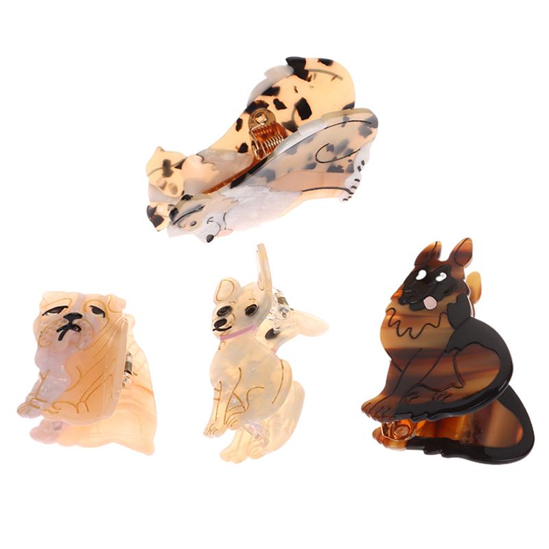 1Pcs Cute Cartoon Dog Hair Clips Acrylic Hair Clips For Women Girls Pins Hair Accessories Hair Grips Acetate Headwear Party Gift