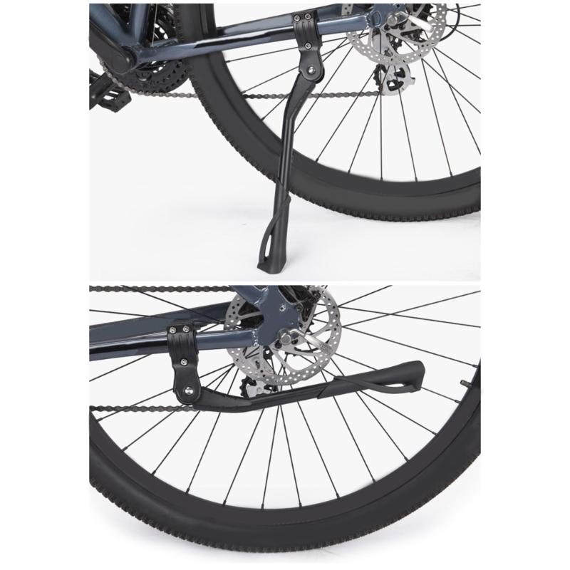 Cavalletto Laterale Regolabile per Bicicletta Anti-abrasioni Supporto Robusto Lega Alta Durezza Antiscivolo Cavalletto Kick Stand Forniture per Bicicletta da Ciclismo