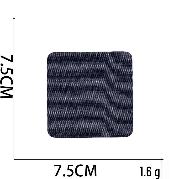 Howling Denim Knee Patches: 5 Color Mix, Embroidered Iron-On, Cuttable Fabric Patches