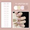 24pcs/set Pearl Glitter Fake Nail Strips Nail Stickers DIY Finished Wearable Manicure