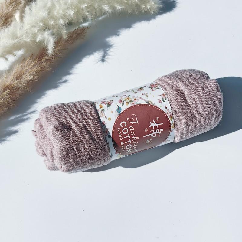 62-122 Colors Crinkle Cotton Underscarf Pleated Pompom Plain Hijab With Tassels Islamic Turban Warp