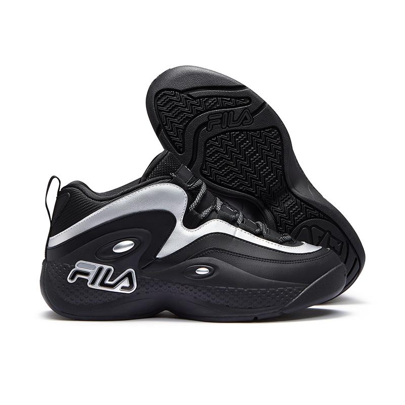 Fila Fusion GH3 1997 Tênis de Basquete Retrô Masculino Preto Prata T12M513225FBS
