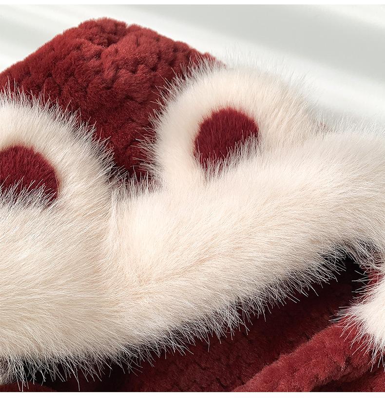 Wintermütze, Schal, Integrierte warme Plüschmütze für Kinder