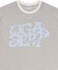 Yunibeoseugameonteu Striped Graffiti T-Shirt_Melange Grey