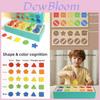 Wooden Montessori Shape Sorting Blocks With Color Recognition For Early Learning