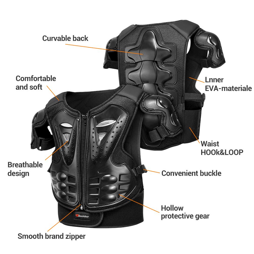 Dětská Motorkářská Ochranná Vesta Ochrana Motokros Body Armor Bunda Ochranné Chrániče Jízda Nákoleníky Moto Plná Ochrana Děti