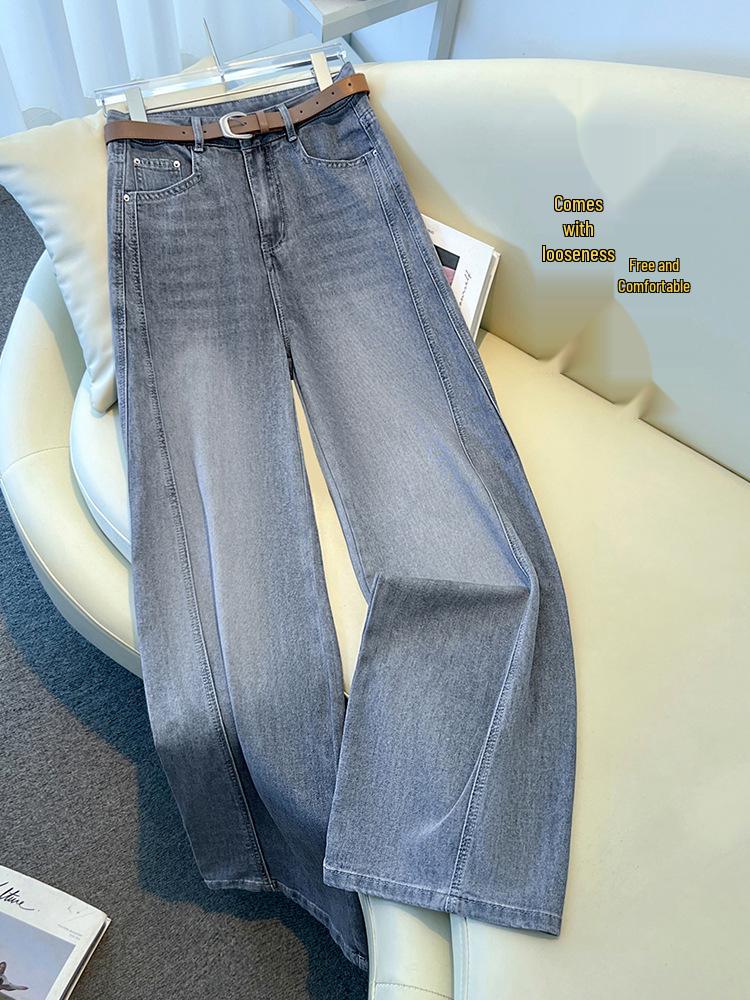 2025 Women's Straight-Leg High-Waisted Jeans: Slimming, Versatile, and Fashionable for Spring & Autumn