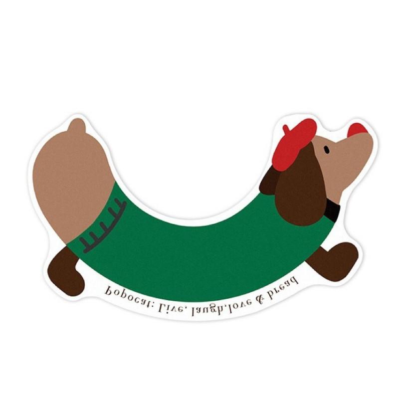 Diatom Cute Dachshund Mud Floor Mat Cover Polyester Material Living Room Bedroom