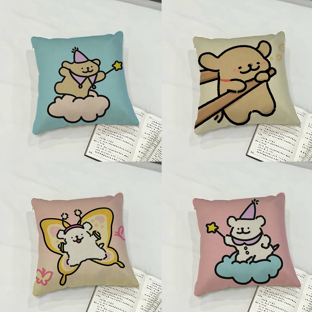 Cute MMaltese Case Plush Fabric Soft Pillowcase Double Sided Print Cushion Cover Household Gifts