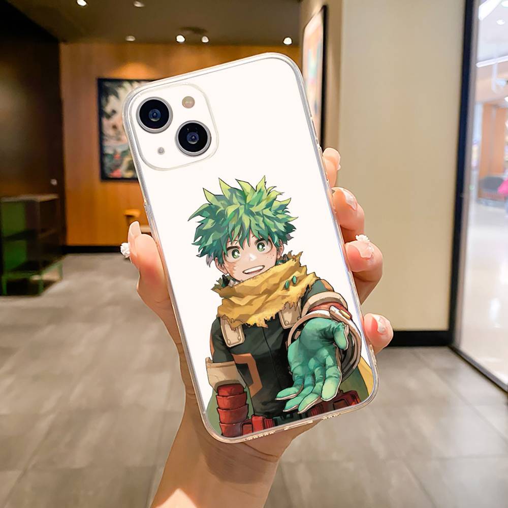 M-H-A-My Hero Academia Phone Case For iPhone17,16,15,14,13,12,Pro Max,16/15/14 Plus  XS Soft Silicone Transparent Cover