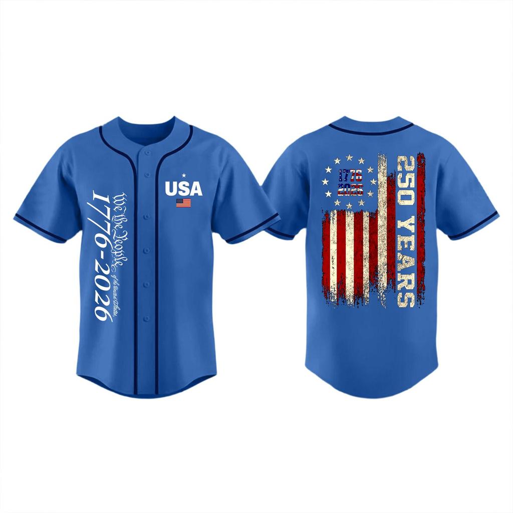 Womens Spring Tops Summer Shirts for Women 250 Years Print Tshirts Shirts for Women Casual USA Baseball Style