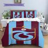 Trabzonspor Pattern Bedding Set Quilt Cover Pillowcase Home Decor Gift (1 * duvet cover + 2 * pillowcase, without core)