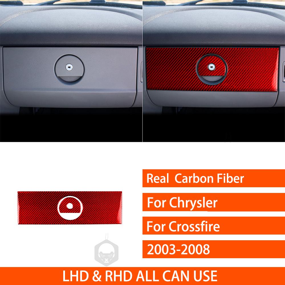 For Chrysler Crossfire 2003-2008 Real Carbon Fiber Stickers Co-pilot Trument Glove Box Panel Car Accessories Decorative