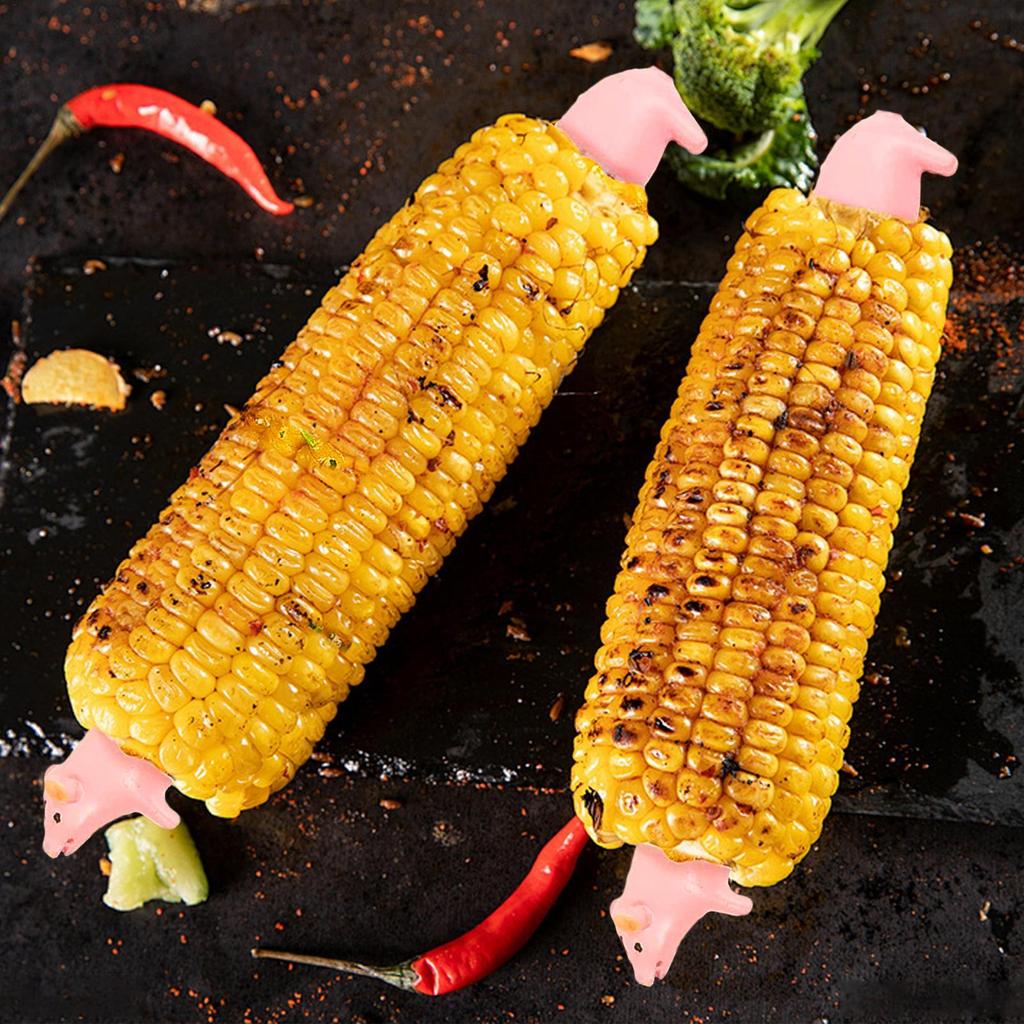 2Pieces Fork Corn Skewer Stainless Steel Corn Holders Corn On The Cob Skewers Fruit Forks Outdoor Camping Cooking Barbecue Tool