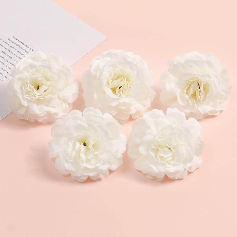 5 Stück Weiße Serie Künstliche Rosen Kombination Raum Tischdekoration Outdoor Party Hochzeitsdekoration DIY Kranzzubehör