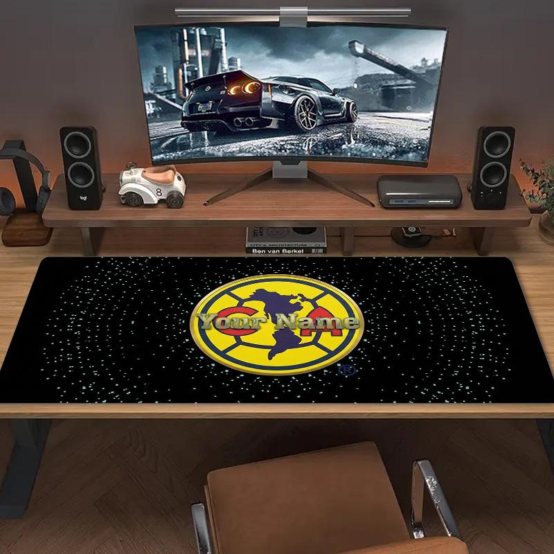 Club America Custom Name Large Size Mouse Pad Large Gaming Table Cushion Non-slip Laptop Tablet Big Mousepad XXL Mat Mini PC Playmat With Lock edge